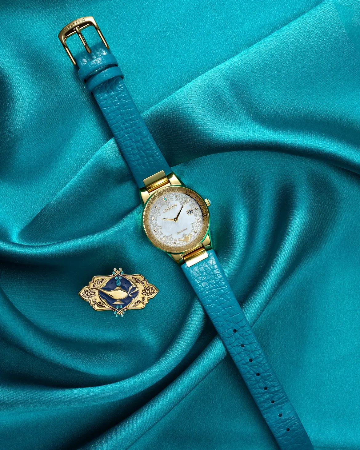 Aladdin 30th Anniversary White Dial Leather Strap GA1072-07D | CITIZEN